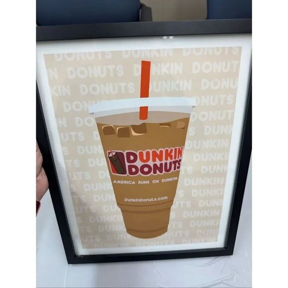 Dunkin’ Other - Dunkin’ Donuts Iced Coffee Picture in Frame